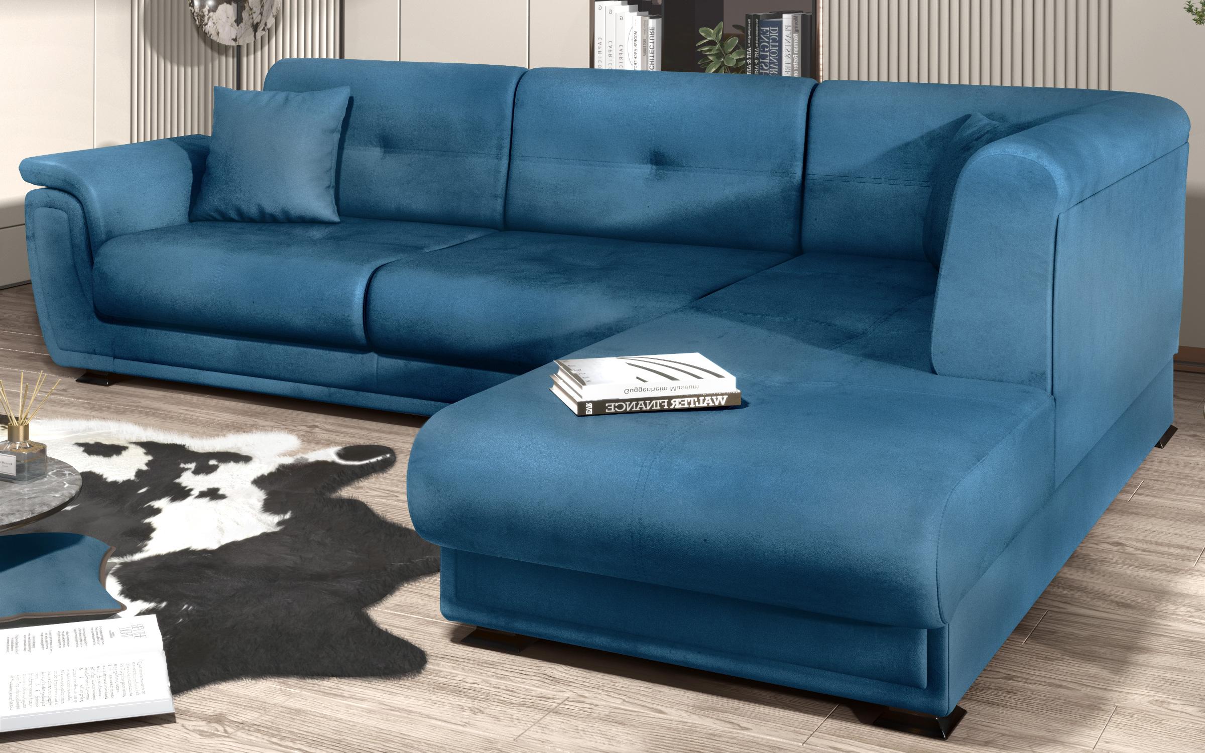 Γωνιακός καναπές Princes ΙΙ, μπλε  2